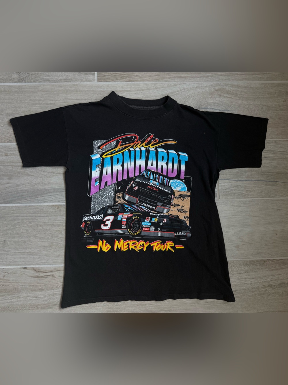 Vintage 1993 Dale Earnhardt No Mercy Tour Single Stitch NASCAR Graphic Tee USA L